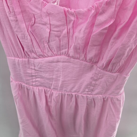 Blu Pepper Pink Feminine Open Back Tie Fairy Puff Sleeve Large - Picture 9 of 15